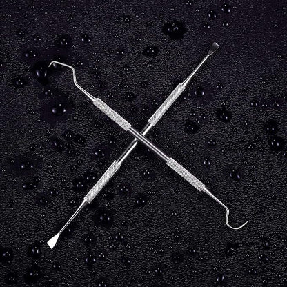 Mudder 4 Pieces Dog Dental Tools Pet Tooth Scaler and Scraper Set Stainless Double Headed Cleaning Tool Tartar Remover for Dogs Cats