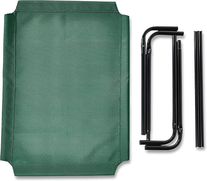 Amazon Basics Cooling Breathable Elevated Dog Bed with Metal Frame for Medium Dogs, 43 x 26 x 7.5 Inch, Green
