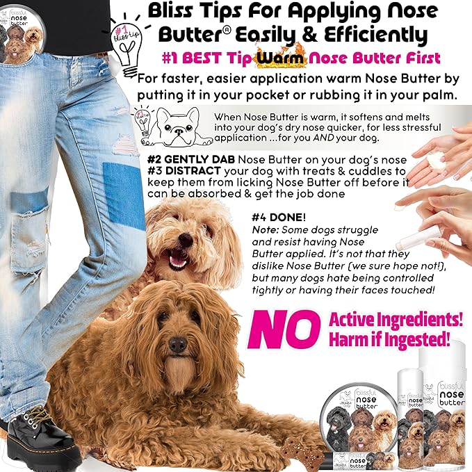 The Blissful Dog Labradoodle Unscented Nose Butter - Dog Nose Butter, 2 Ounce