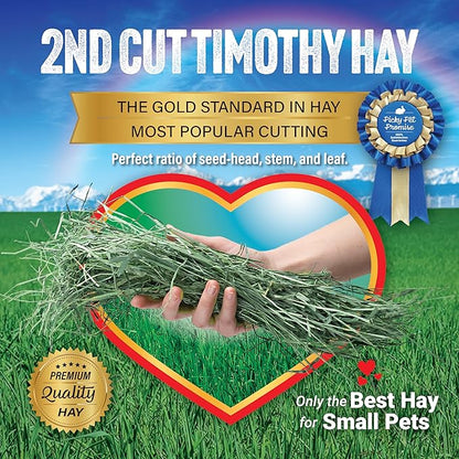 Small Pet Select 2nd Cutting Perfect Blend Timothy Hay Pet Food for Rabbits, Guinea Pigs, Chinchillas and Other Small Animals, Premium Natural Hay Grown in The US, 20 LB