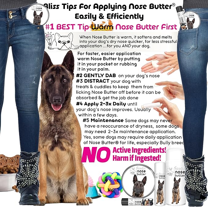 The Blissful Dog Belgian Malinois Unscented Nose Butter, 16oz