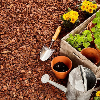 Premium Pine Bark Nuggets – Pine Bark Mulch for Gardens, Landscaping, Potted Plants, and Wood Chips for Garden Beds (1.3 CF - 37 L - 39 QTS)
