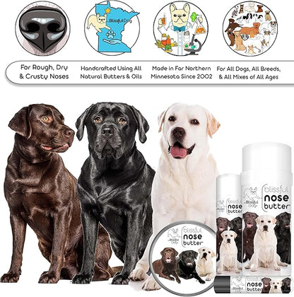 The Blissful Dog Labrador Retriever Nose Butter, Versatile Dog Nose Balm for Dry Nose, Handcrafted Nose Moisturizer, Easy-to-Apply Dog Essentials, Unscented, 2 oz.