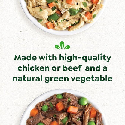 Greenies Smart Topper High Protein Wet Mix-in for Dogs, Chicken, Green Beans, and Sweet Potatoes Recipe & Beef, Peas, and Carrots Recipe Variety Pack, 8 Trays of 2oz.