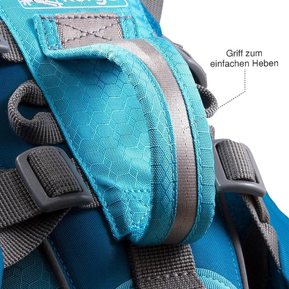 Kurgo Big Baxter Dog Backpack, Dog Saddlebag, Dog Pack, Adjustable Saddlebag for Hiking, Walking, Running, Camping, Chili Red/Barn Red