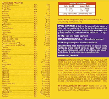 Meow Mix Cat Food, Original Choice, 6.3 lb
