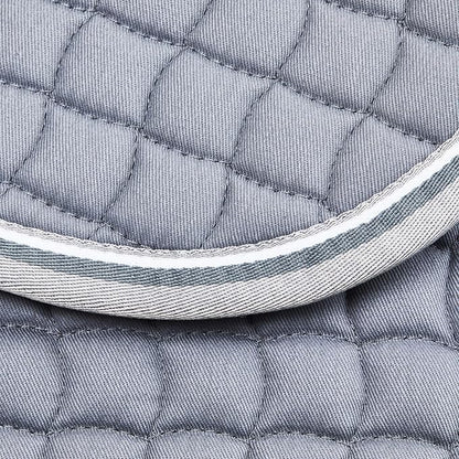 HORZE Adepto Padded All Purpose Quilted Equestrian Saddle Pad for Horses with Two-Tone Trim