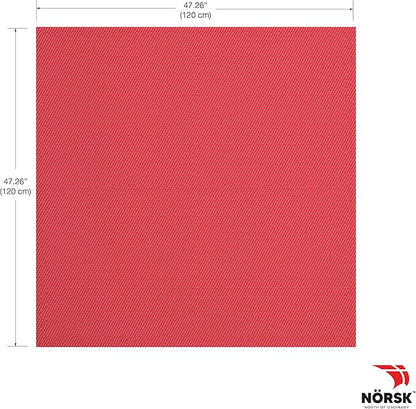 Norsk Reversible Gym Exercise Mats 3/4" Thick EVA Interlocking Foam Tiles, Perfect Gym Flooring for Home Gym, 12 24"x24" Tiles & 24 Trim Pieces, 48 Sq. Ft. Reversible, Red/Black