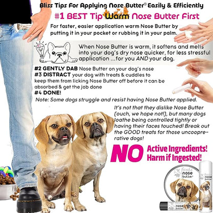 The Blissful Dog Puggle Unscented Nose Butter - Dog Nose Butter, 8 Ounce