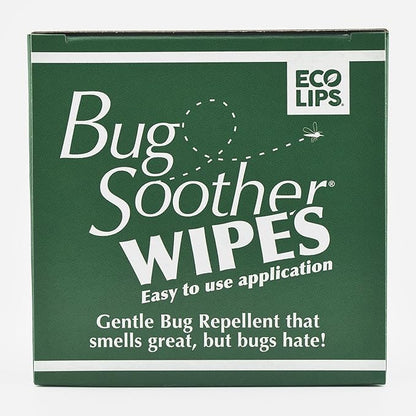 Bug Soother Wipes (15-ct) - Natural Mosquito Repellent & Deterrent - 100% DEET-Free Safe Single-Use Bug Wipes for Adults, Kids, & Pets - Made in USA