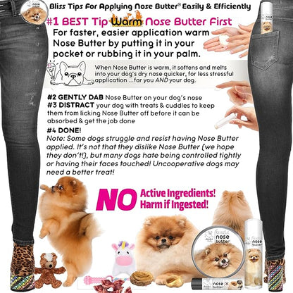 The Blissful Dog Pomeranian Unscented Nose Butter - Dog Nose Butter, 4 Ounce