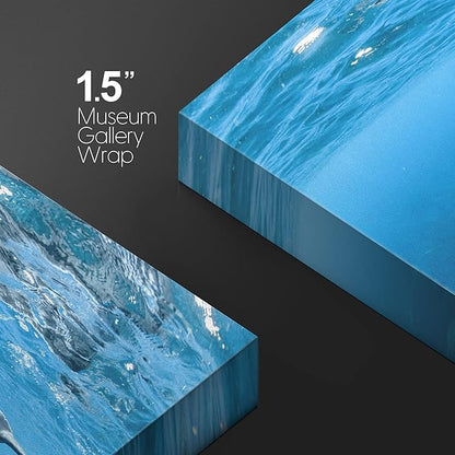 wall26 Canvas Print Wall Art Tropical Ocean Sea Underwater Dolphin Duo Nature Animals Photography Realism Rustic Scenic Landscape Wilderness Earth Colorful for Living Room, Bedroom, Office - 16"x24"