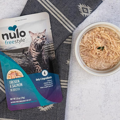 Nulo Freestyle Cat & Kitten Wet Cat Food Pouch, Premium All Natural Grain-Free Soft Cat Food Topper with Amino Acids for Heart Health and High Animal-Based Protein