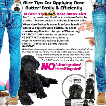 The Blissful Dog Portuguese Water Dog Unscented Nose Butter - Dog Nose Butter, 2 Ounce