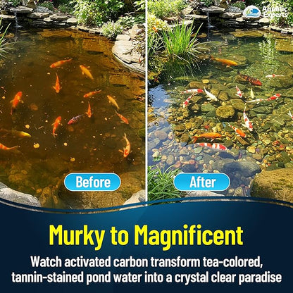 Aquarium Carbon Pad - Cut to Fit Carbon Infused Filter Pad Media for Crystal Clear Fish Tank and Ponds (18 Inch Width, 72 Inch Long)