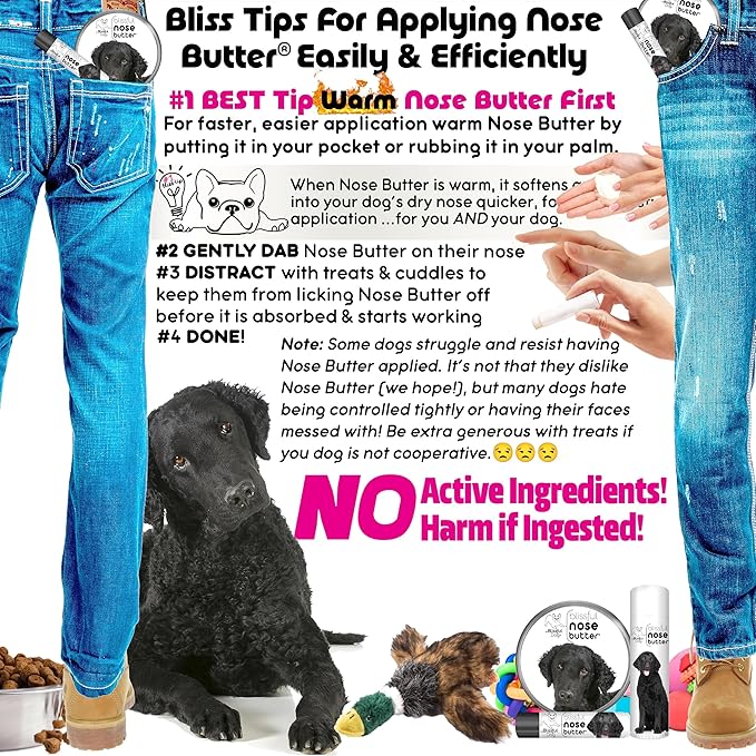 The Blissful Dog Curly-Coat Retriever Unscented Nose Butter, 4-Ounce
