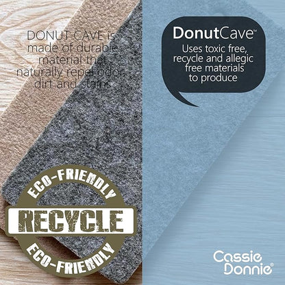Cat Tunnel Bed for Indoor Cats, Medium Large, Donut Cave House up to 22 Lbs, Spacious for 2 Kittens (Dark Blue)