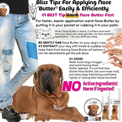The Blissful Dog Dogue De Bordeaux Unscented Nose Butter, 2.25-Ounce Tube