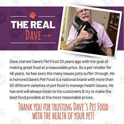 Dave's Pet Food Grain Free Wet Cat Food Pate (Turkey), Made in USA Naturally Healthy Canned, Added Vitamins & Minerals, Carrageenan-Free, 5.5 oz Cans (24 Pack)