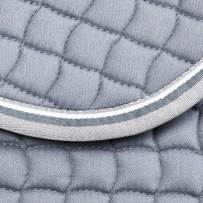 HORZE Adepto Padded All Purpose Quilted Equestrian Saddle Pad for Horses with Two-Tone Trim
