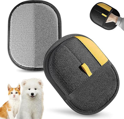 Pet Hair Remover Gloves for Cats & Dogs, Electrostatic Pet Hair Removal Gloves Brush for Pets Hair, Upgraded Animal Fur Removal Tool, Reusable Cats & Dogs Grooming Gloves for Hair Removal (2)