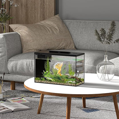 4.5 Gallon Betta Fish Tank self Cleaning, Aquarium kit, Small Fish Tank with Filter Light Water Pump, Fish Tank Starter Kits Fish Bowl