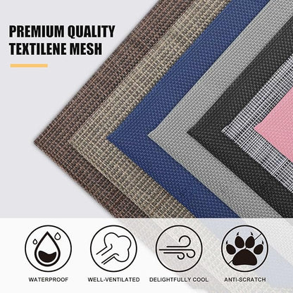 Veehoo Chew Proof Elevated Dog Bed - Cooling Raised Pet Cot - Rustless Aluminum Frame and Durable Textilene Mesh, Unique Designed No-Slip Feet for Indoor or Outdoor Use, Brown, Medium, CWC2002
