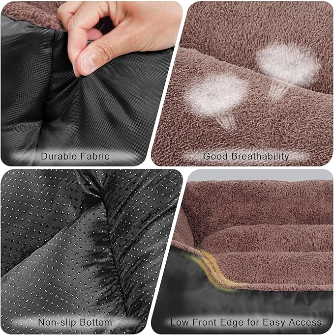 Dog Bed for Large Dogs, Large Dog Bed, Warming Soft Pet Bed, Durable Pet Bed with Anti-Slip Bottom