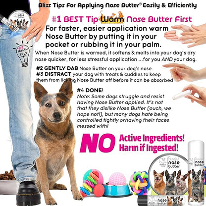 The Blissful Dog Australian Cattle Dog Unscented Nose Butter - Dog Nose Butter, 2 Ounce