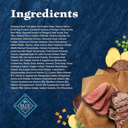 Blue Buffalo Wilderness Adult Dry Cat Food, Rocky Mountain Recipe, Chicken-Free & Grain-Free Recipe Made with Natural Ingredients, Red Meat, 4-lb Bag