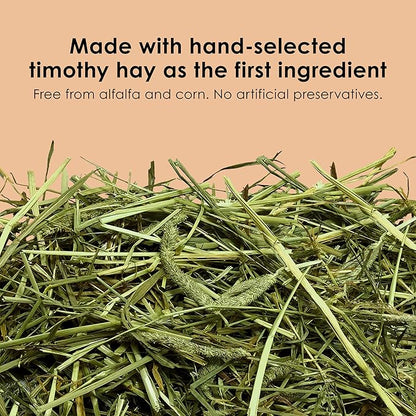 Kaytee Timothy Complete Rabbit Food, Made with Timothy Hay, High in Fiber, Supports Dental Health and Digestion, 4.5 pounds