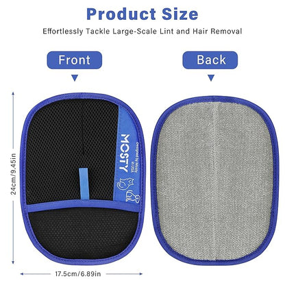 Pet Hair Removal Glove,Double Sided Electrostatic, Reusable Cat & Dog Hair Remover Mitt for Furniture, Couch, Carpet, Car Seat, Quick Cleaning Grooming Glove,1Pcs