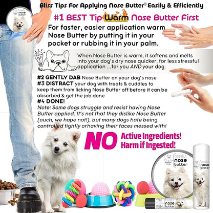 The Blissful Dog American Eskimo Nose Butter for Dry, Cracked Skin, Lick-Safe Dog Nose Balm with Moisturizing Shea Butter, Almond, Olive, and Essential Oils, Pet Supplies, Uncented, 2 oz.