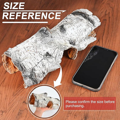 Reptile Hide Caves Simulation Tree Hideout, Hideout Shelter Sleep Cave is Decorated for Arboreal Reptile, Snake, Leopard Gecko, Lizard, Salamander, Hermit Crab Aquarium