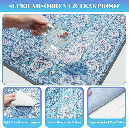 Thicken Washable Pee Pads for Dogs, 2 Pack Waterproof Reusable Pee Pads for Dogs，36"x48" Super Absorbent Leakproof Dog Pads, Non-Slip Potty Pads for Floor, Crate, Couch, Whelping Pads Pet Supplies