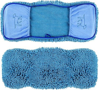Tuff Pupper Quick Dry Towel for Dogs | Ultra Absorbent Microfiber Shammy | Extra Large 35x15 Size for All Breeds | Comfortable Hand Pockets | Indoor Outdoor Use | Durable Material | Machine Washable