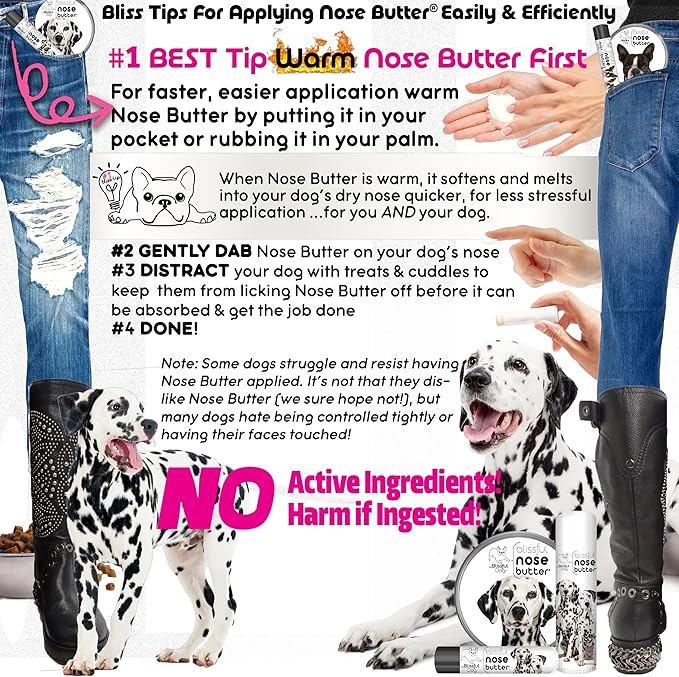 The Blissful Dog Dalmatian Unscented Nose Butter, 0.15-Ounce