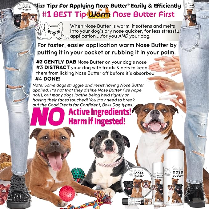The Blissful Dog Staffordshire Pitbul Terrier Unscented Nose Butter, 16oz