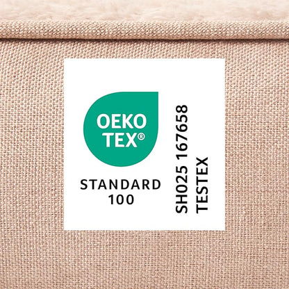 TOWN & COUNTRY EVERYDAY CuddleTown Comfy Solid Bolster Sofa Pet Bed, Supportive & Calming Egg Crate Foam, Non-Slip Bottom, Machine Washable Cover, Warm Taupe, Medium 28"x23"x8"