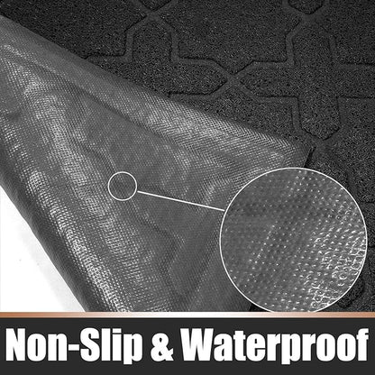 Yimobra Cat Litter Mat, 47"x36" Litter Box Mat with Litter Lock Mesh, Soft Cat Litter Mat Litter Trapping Mat, Easy to Clean, Non-Slip, Water Resistant, Litter Free Floors, Black