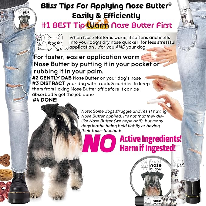 The Blissful Dog Schnauzer Unscented Nose Butter, 2-Ounce