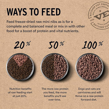 Vital Essentials Freeze-Dried Raw Rabbit Meal or Mixer Cat Food Crunchy Nibs, 12 oz