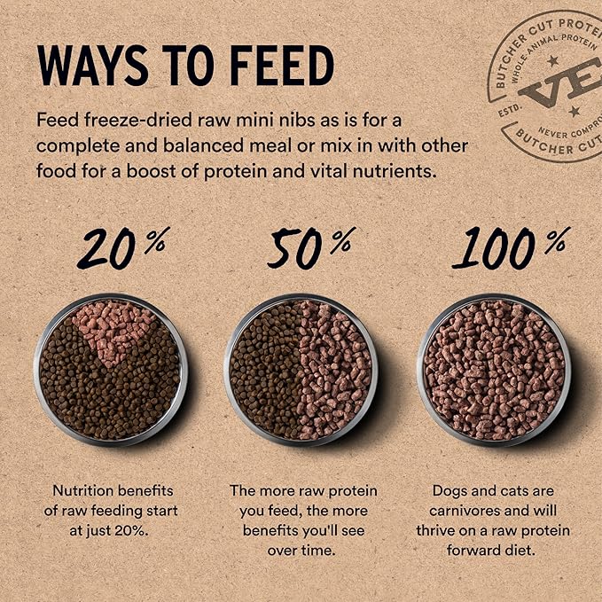 Vital Essentials Freeze-Dried Raw Pork Meal or Mixer Cat Food Crunchy Nibs, 8 oz