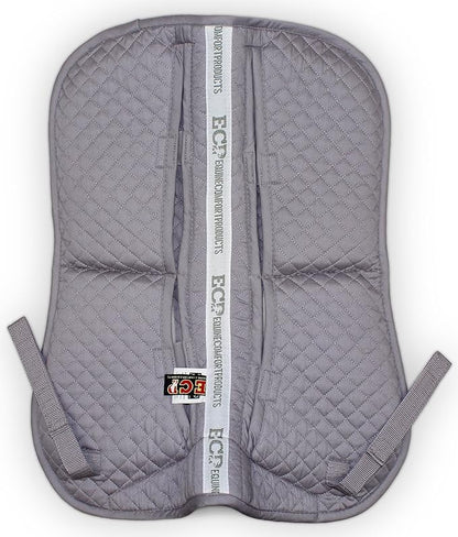ECP Equine Comfort Products Adjustable Shock Absorbing Memory Foam Half Saddle Pad, Injury Prevention & Pressure Relief, Customizable Fit, Breathable for All Riding Styles