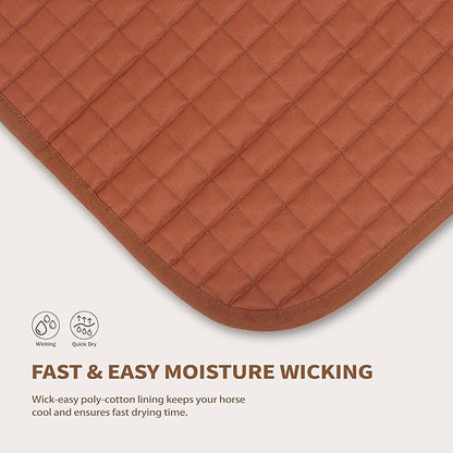 Tackmore Western Saddle Pad Adjustable with Side Pockets and Foam Inserts Shock-Absorbing Riding Pad