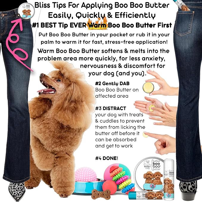 The Blissful Dog .50 oz Tube Poodle Booboo Butter