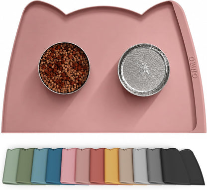 Silicone Pet Feeding Mat – Waterproof Non-Slip Bowl Mat, 36 Options