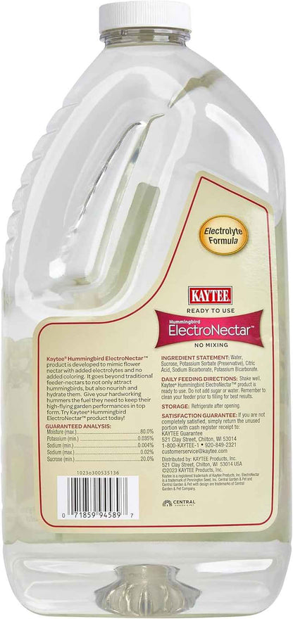 Kaytee Hummingbird ElectroNectar – Ready to Use, 64 oz