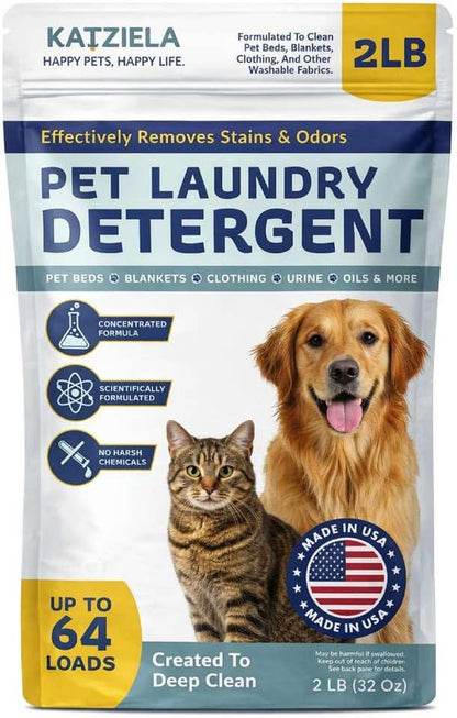 Katziela Enzyme Pet Laundry Detergent Powder – 64 Loads