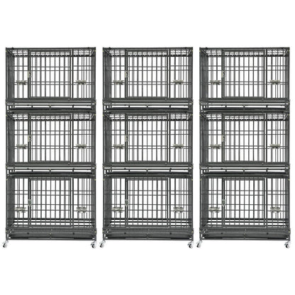 37" Stackable Heavy Duty Dog Crate 371D03